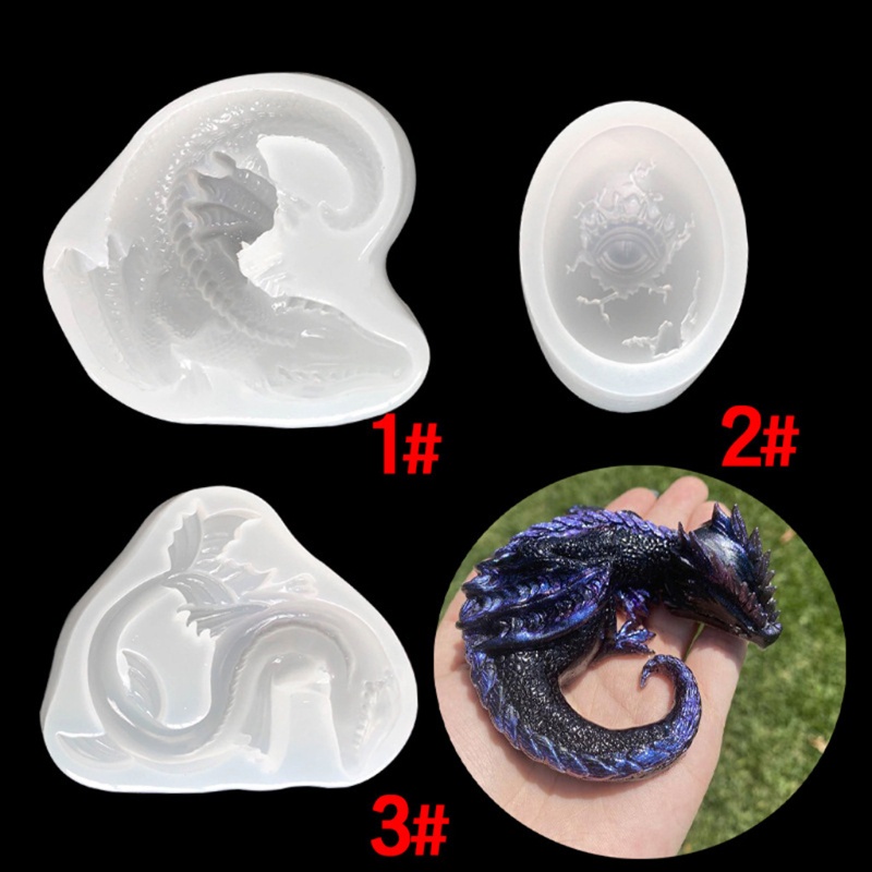 SIY  3 Pcs Jurassic Dinosaur Egg Decoration Mold Epoxy Resin Casting Jewelry Tool Making Resin Diy Craft Home Decoration