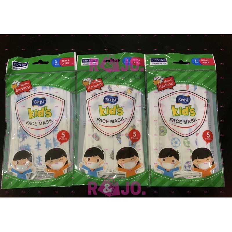 Masker Sensi Kids Earloop Sachet isi 5pcs