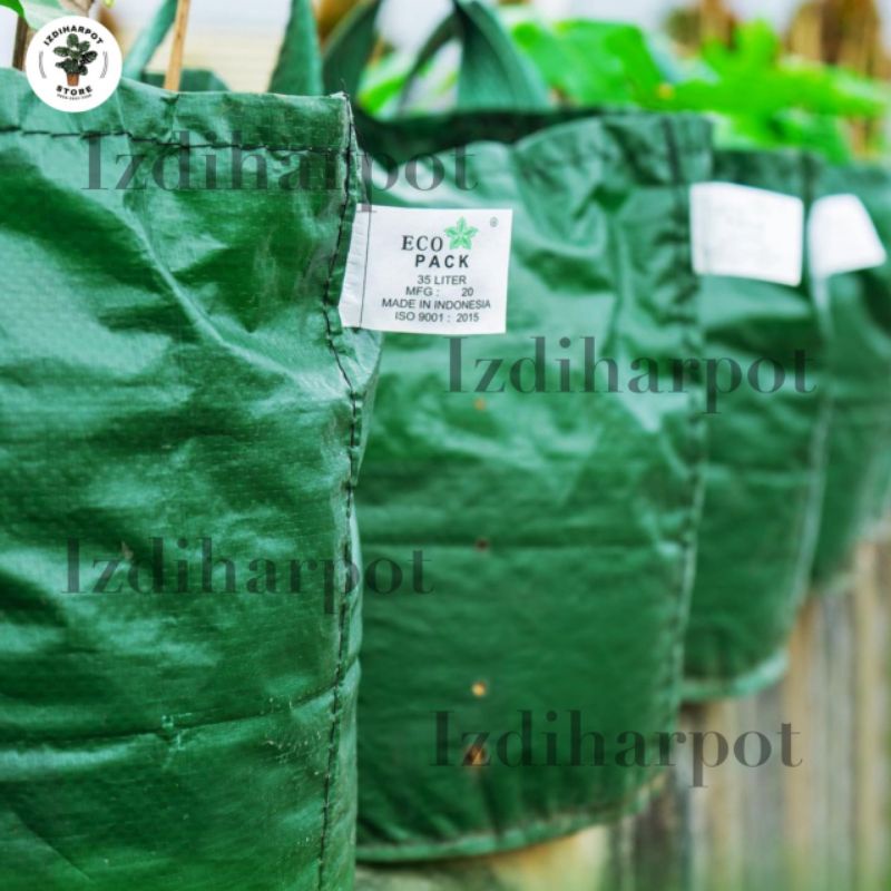 planter bag eco pack 35 liter 2 handle untuk pot tanaman - PLANTER BAG 35 LITER