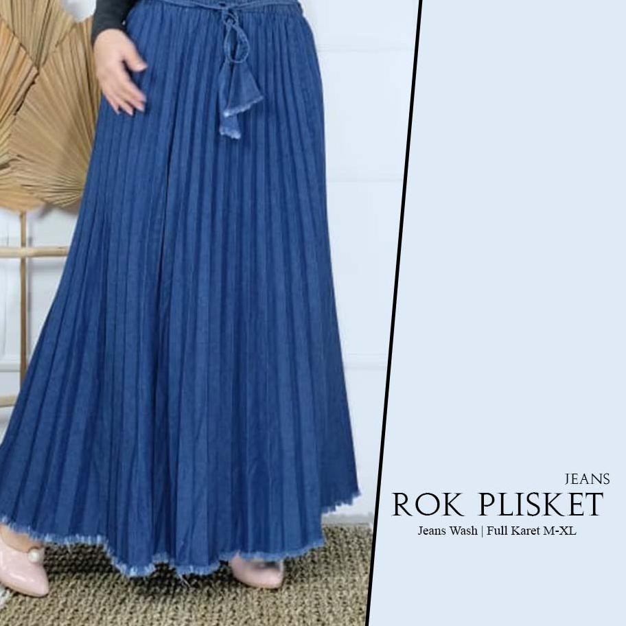 Serbuuuu.. ROK PLISKET JEANS // ROK PANJANG