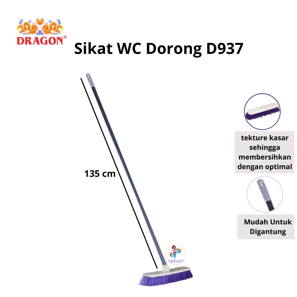 Dragon Pembersih Toilet Sikat WC Dorong D937