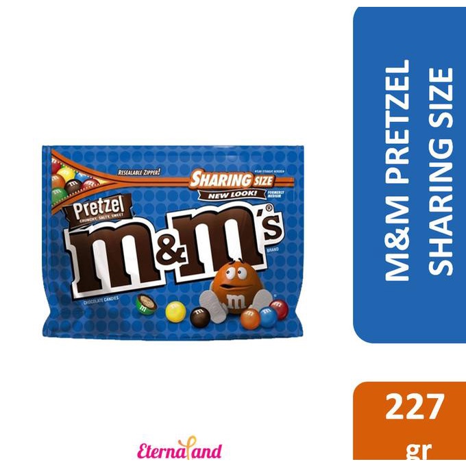 

M&M Pretzel Sharing Size - Permen Cokelat Rasa Pretzel