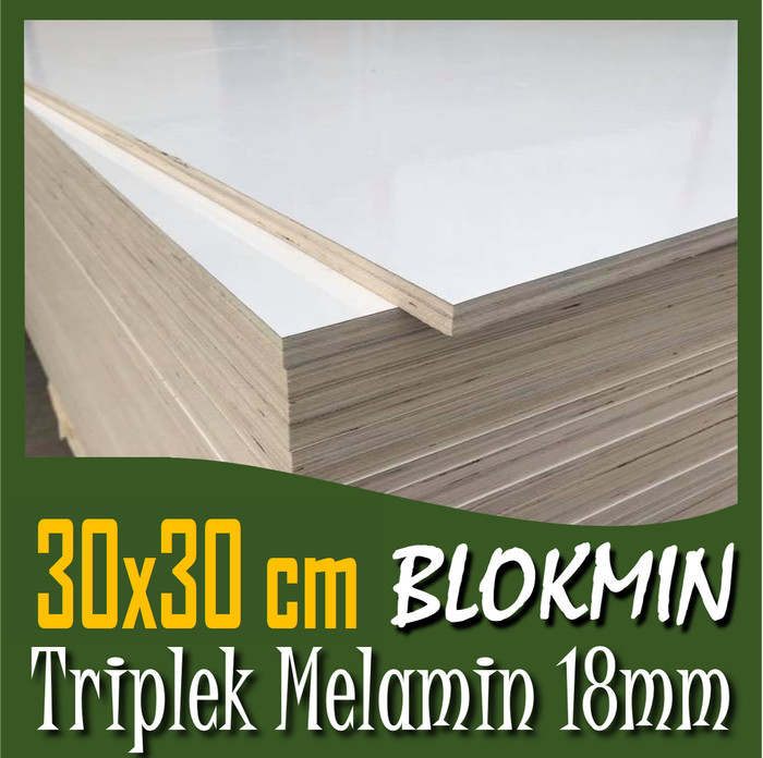Triplek Blokmild 18 mm 30x30 cm | Triplek Melamin Blok 30x30 cm