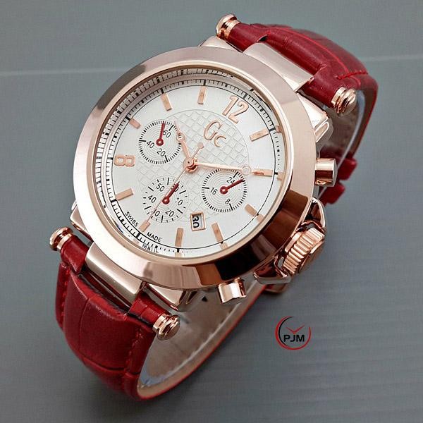 Original WBS Jam Tangan GC Guess Collection Chrono Kulit # GC001 # JAM TANGAN MURAH Premium Kekinian