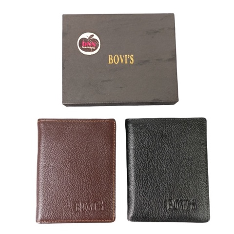 Dompet Kulit Pria Model Tegak Simple Bahan Kulit Asli