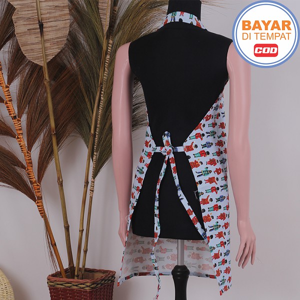 APRON / CELEMEK / APRON MASAK / APRON BARBER / APRON CHEF /APRON BARISTA MOTIF 005