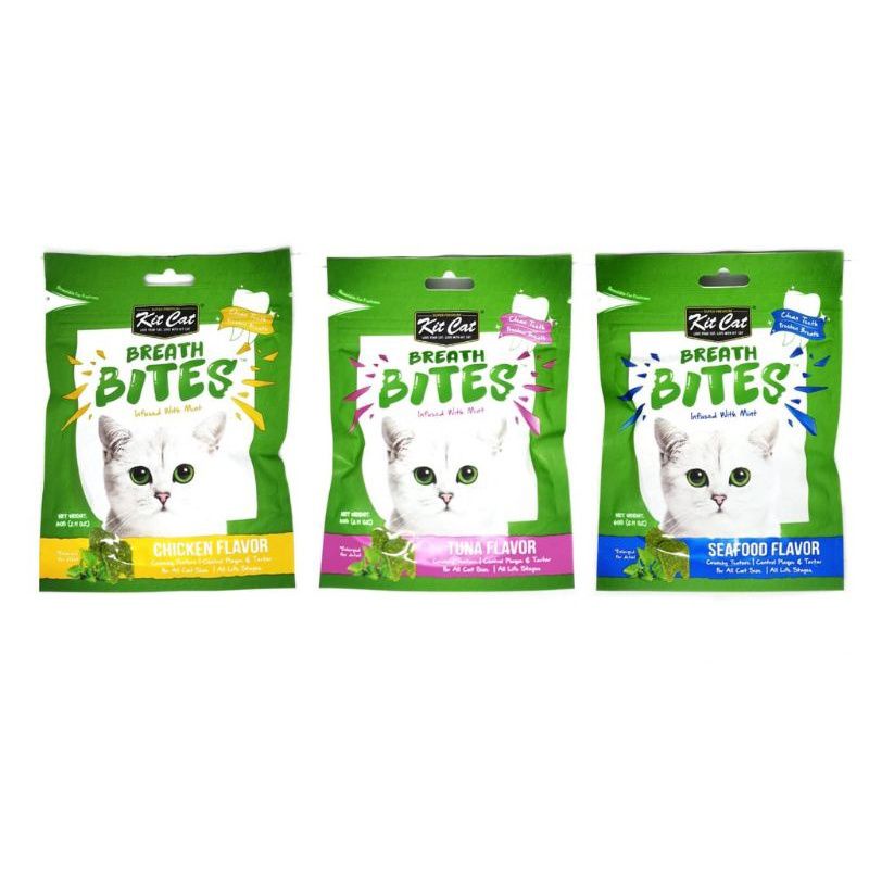 Snack Kucing Breath Bites Kit Cat 60Gram