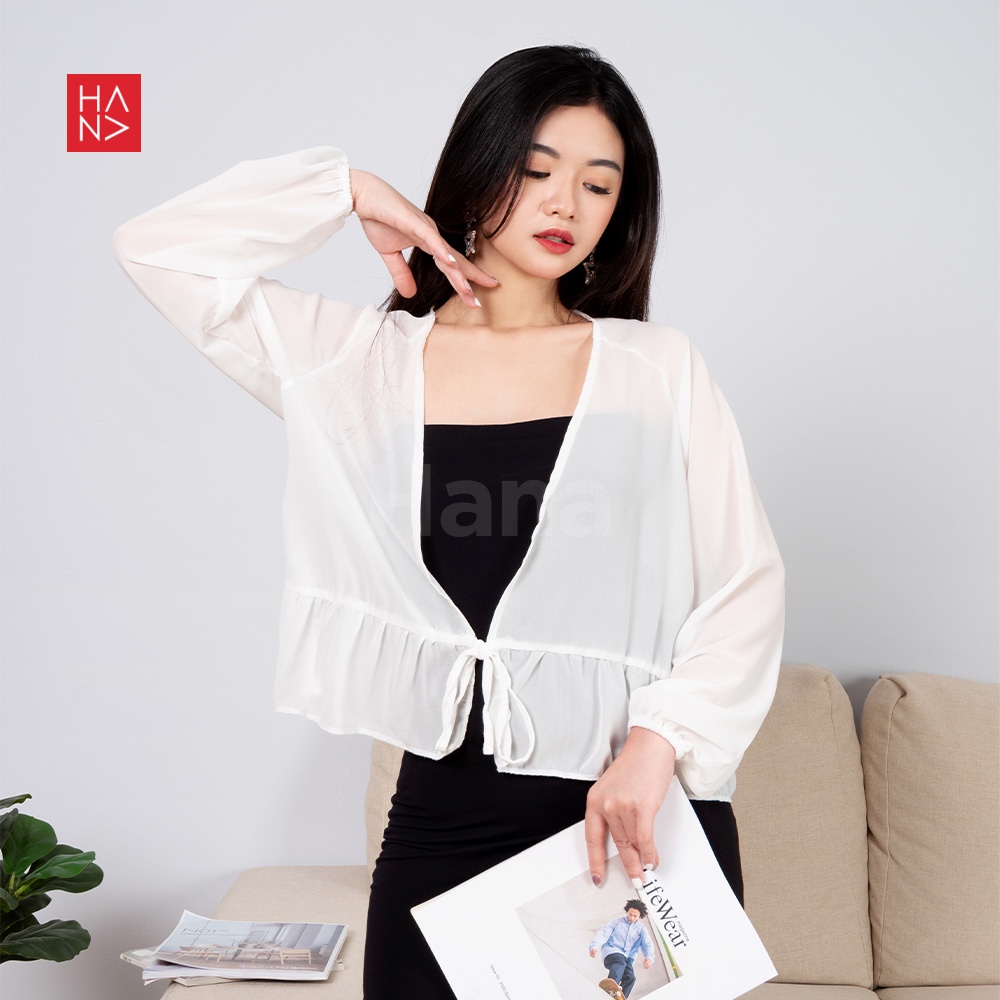 Hana Fashion - Rose Long Sleeve Cardigan Casual Outer Wanita - SB134