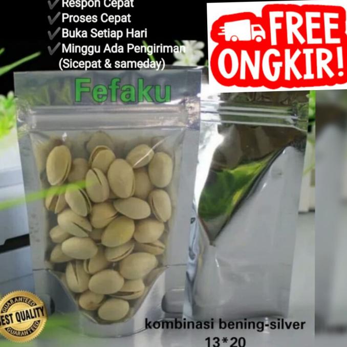 BARU Plastik Standing Pouch Kombinasi Alumunium Foil 13x20