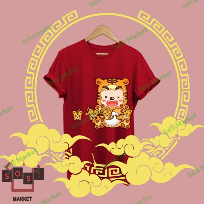 Baju Kaos Imlek 12 - Tahun Macan - Baju Imlek 2022