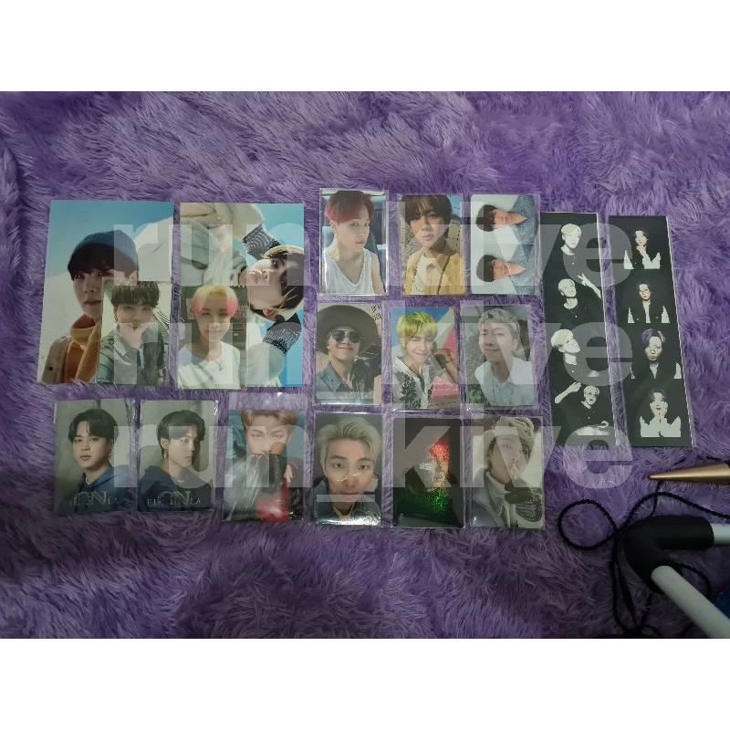 PC POB Butter yoonminhope, Peaches Jin, LY Tear R j-hope, Photostrip jinkook, LD Butter RM, Lights &