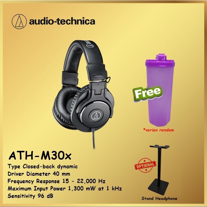 Audio-Technica ATH-M30x Professional Studio Monitor Headphone ATH M30x