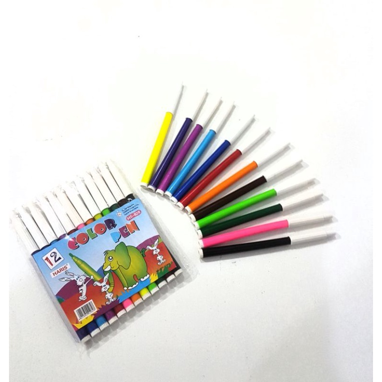 

HARGA 1 SETS/12PCS SPIDOL WARNA COLORING MARKER 838-12