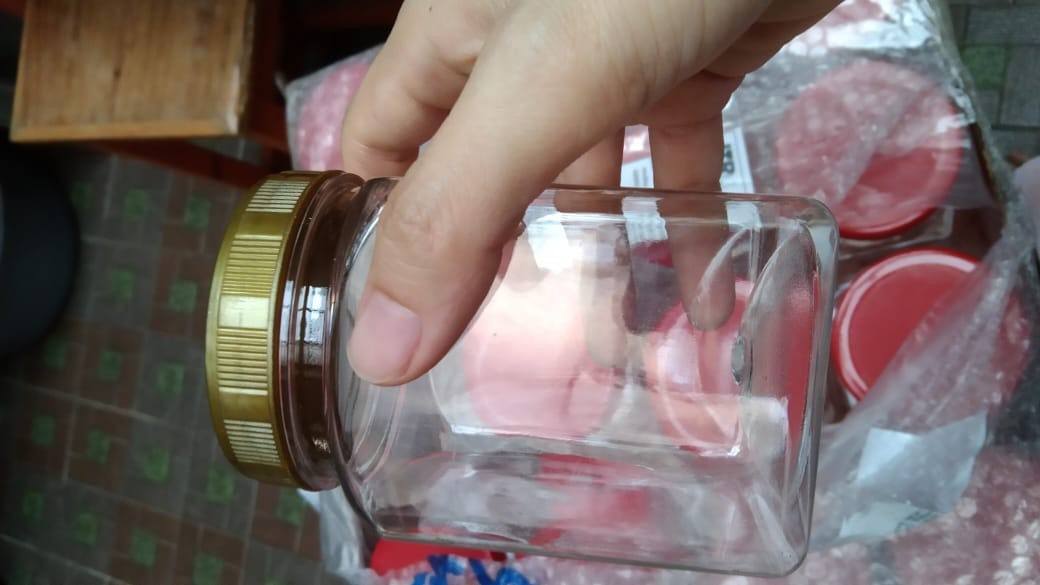 Toples Plastik Kotak 340ml - Toples Sambal/bumbu/selai/kue/parsel/coklat