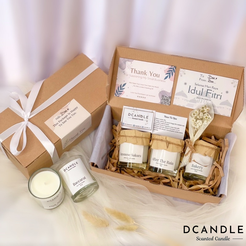 Hampers Premium Lilin Aromaterapi Gift Box Isi 3 Pcs by Dcandle