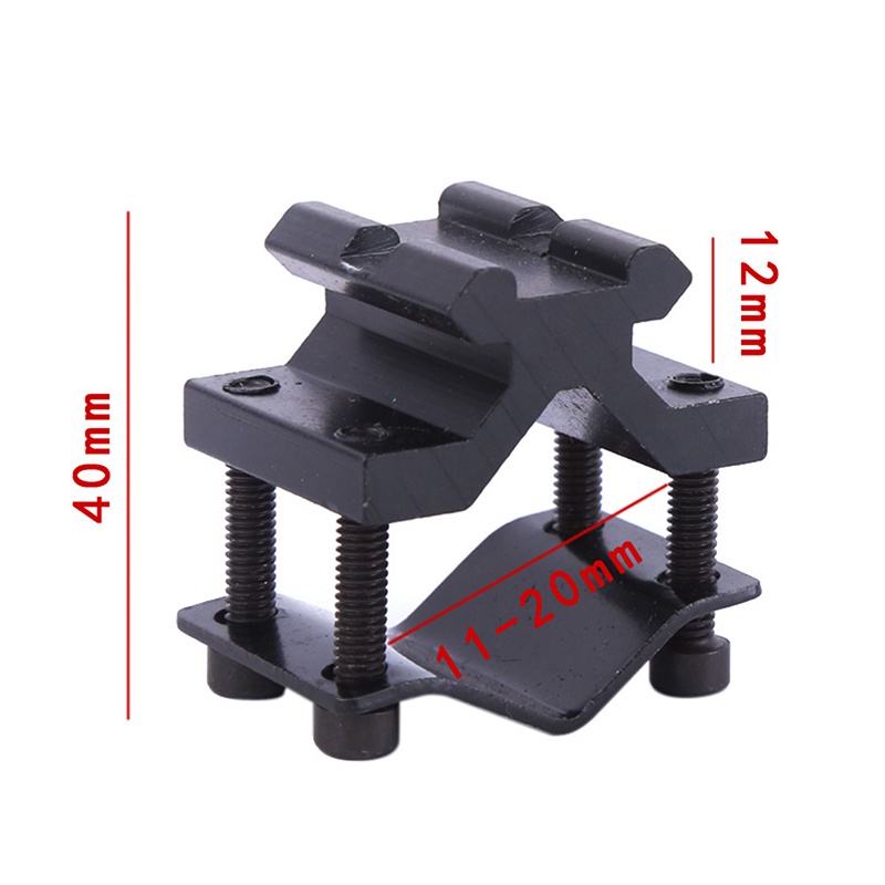 Adapter Rail Mount Universal 20mm Adjustable Untuk Senter Laser