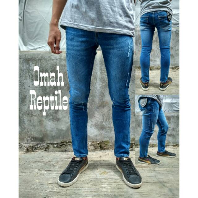 Celana Ripped Jeans Cowok Panjang Sobek Sobek Pria Distro Size 27-32 NR_Outfit Official COD