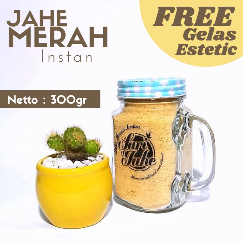 

Jahe Merah instan free gelas estetik 300gr
