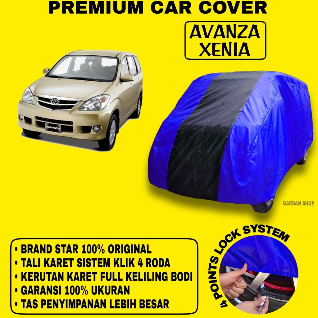 Body Cover AVANZA XENIA BIRU HITAM Penutup Bodi Mobil Avanza Xenia Waterproof PREMIUM