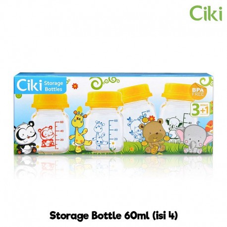 Botol ASI Kaca Ciki Ulir Kuning 60ml Isi 4 120ml Isi 3 Ulir Putih 100ml isi 6 Breastmilk Bottle