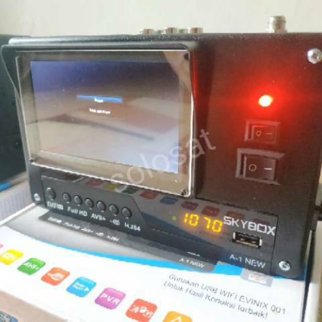 Satfinder Rakitan Mpeg4/HD Supply AC/Listrik dan DC adaptor +Audio (Tidak memakai Bateray)