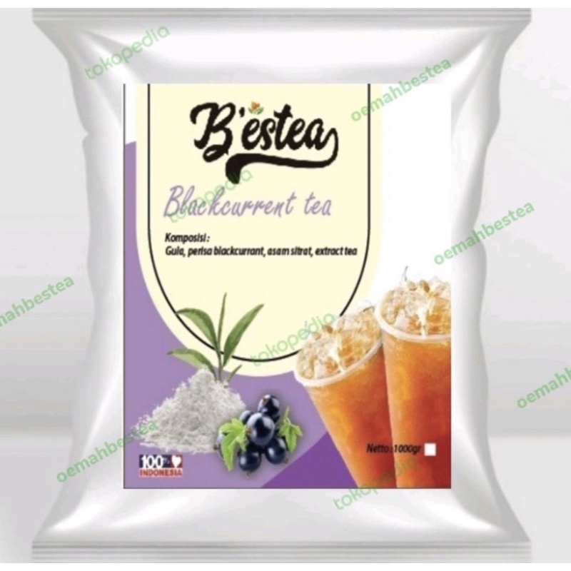 Bubuk Minuman Rasa Blackcurrant Tea 1 Kg Powder Drink