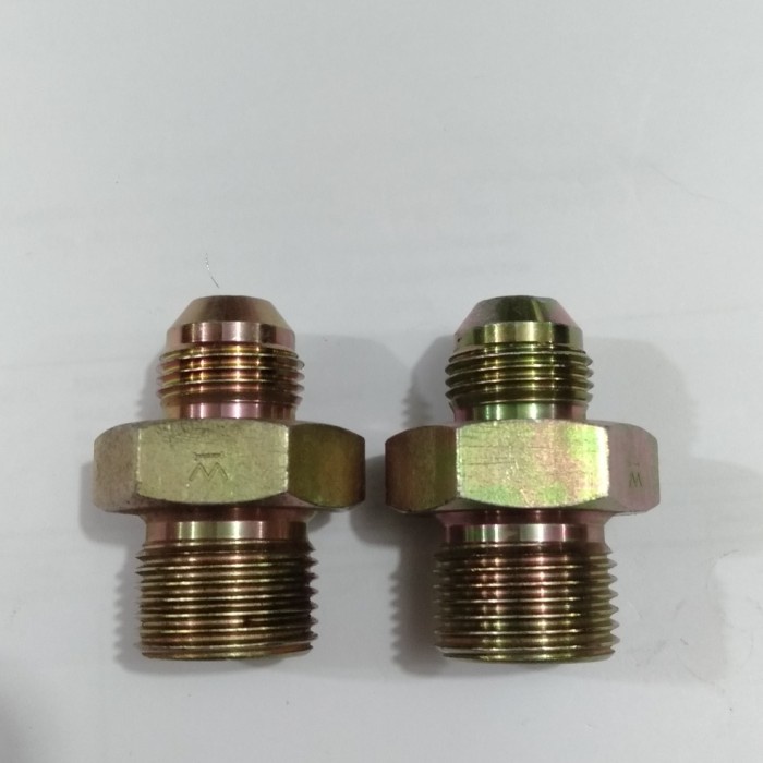 Adapter 3/4" BSPP Male Cone 60° X 1/2" Male JIC steel