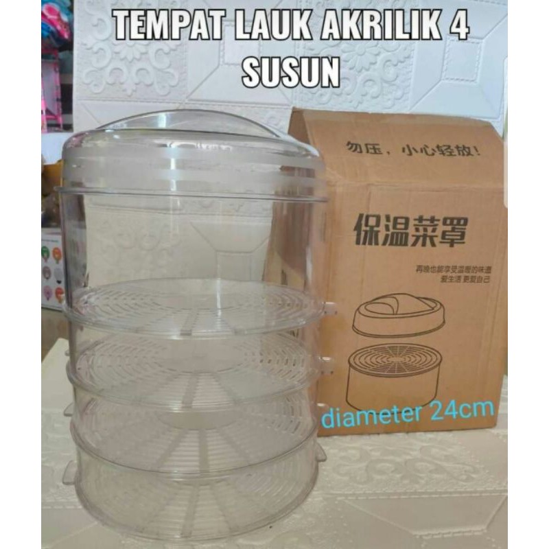 Tempat Lauk Akrilik 4 Susun