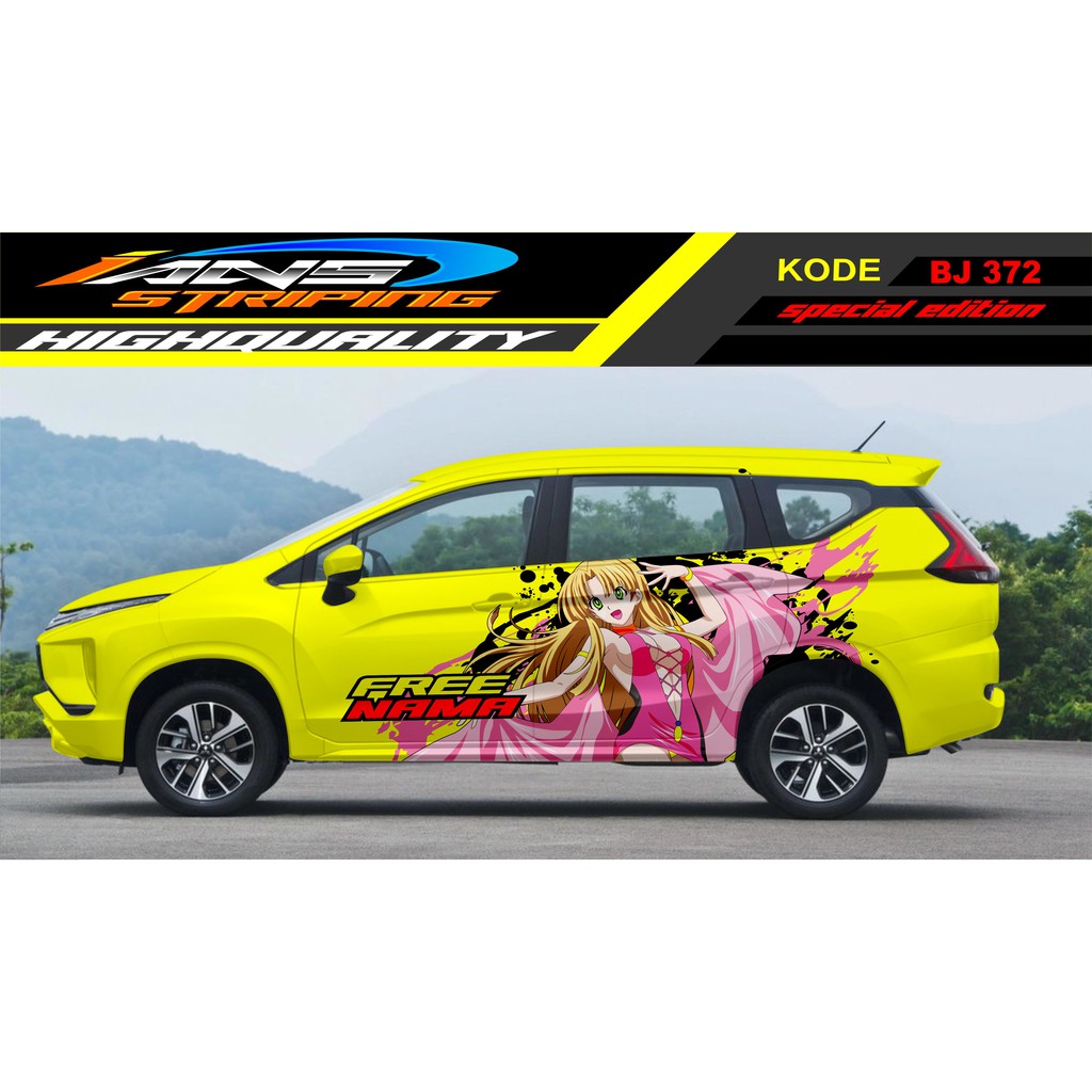 STICKER MOBIL XPANDER / STIKER MOBIL JAZZ, INNOVA, PAJERO / VARIASI STIKER MOBIL KARTOON ANIMASI