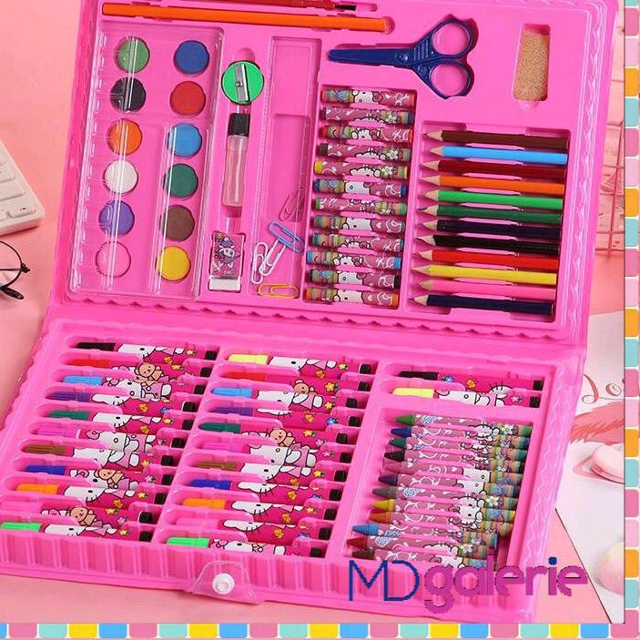 

⚡ALEE!!!!..stationery set pensil crayon cat air perlengkapan sekolah menggambar anak isi 86 pensil warnatermurah se indonesia
