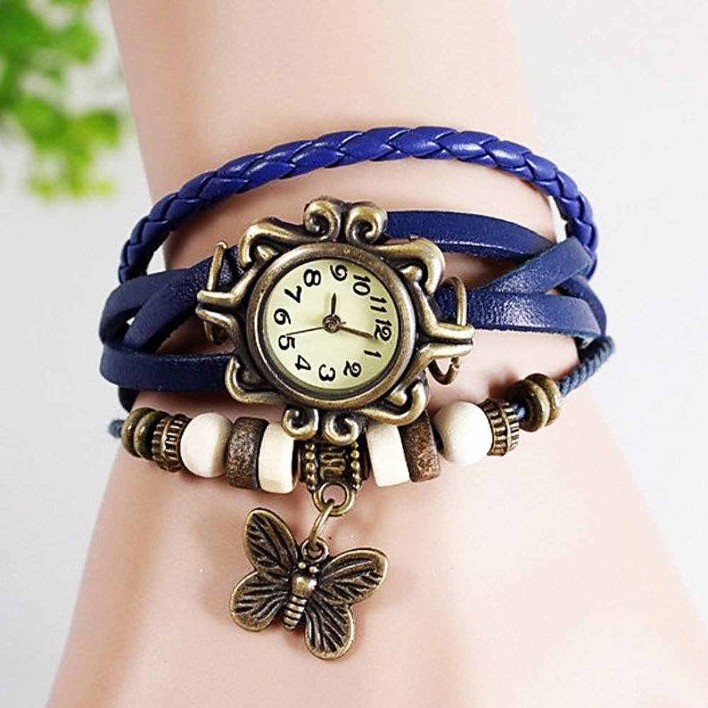 Jam Tangan Gelang Tali Vintage warna