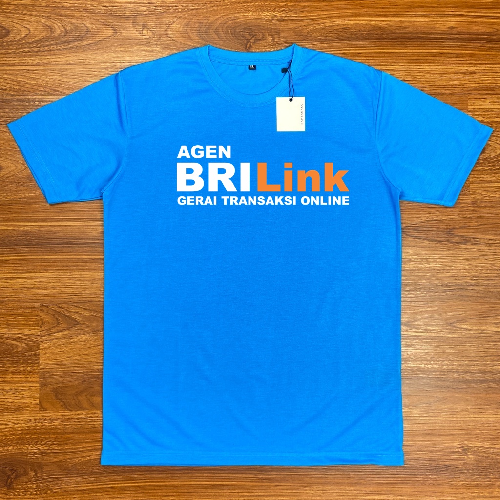 Baju Kaos Agen BRILink Gerai Transaksi Online Bri Link Lengan Pendek Katun Distro Terbaru