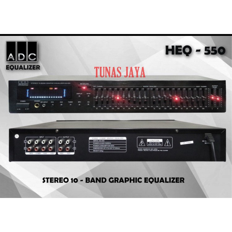 Equalizer karaoke adc HEQ 550 Stereo Professional