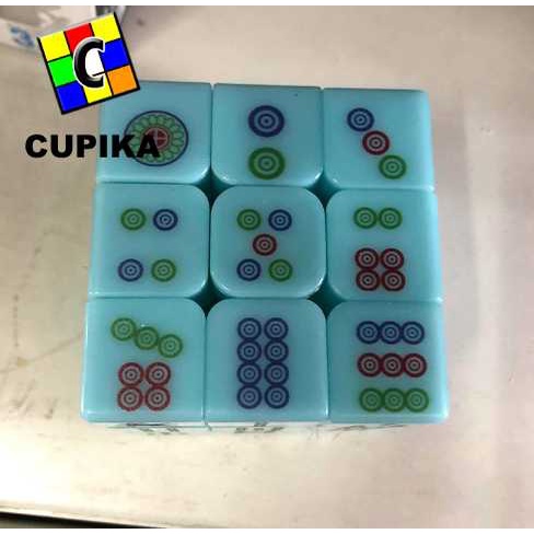 Rubik Z-Cube 3x3 Motif Mahjong ZCube Mahyong 3x3x3 Z Cube viral unik