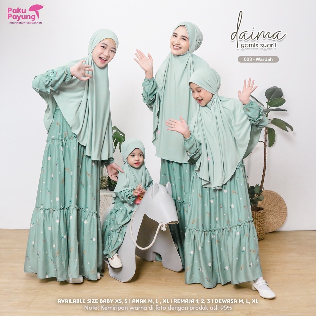 Gamis Couple Ibu dan Anak Daima Series Usia 1-13tahun by Paku payung