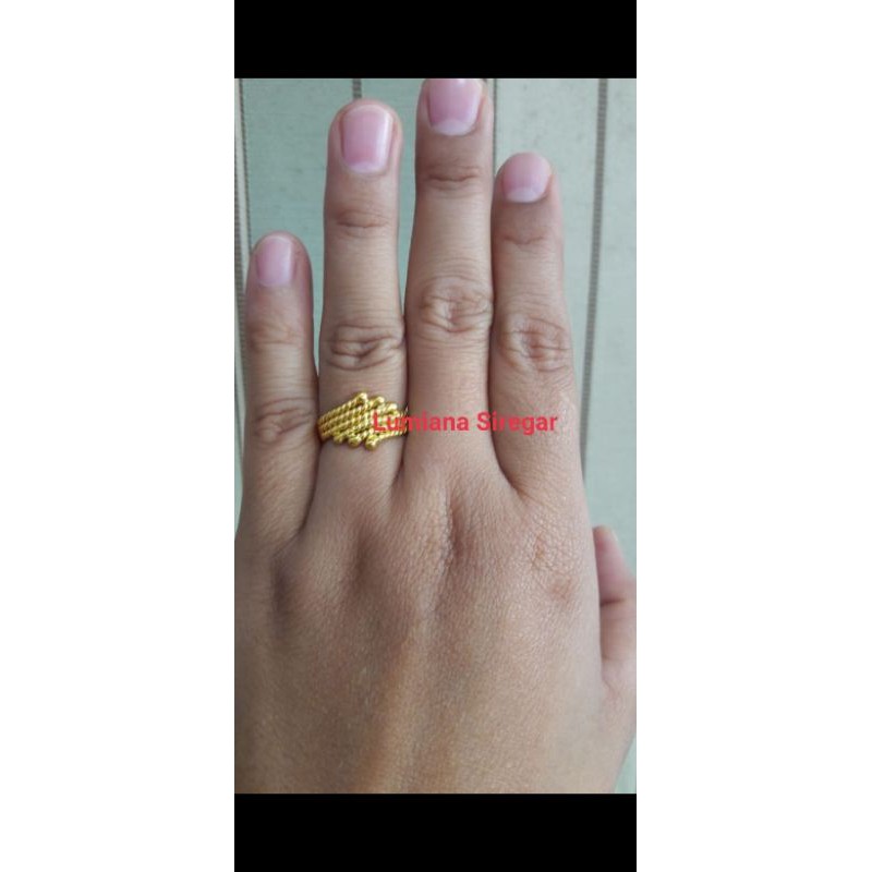 Cincin Kipas 4 gr Mas LM London 24k 99,9% Lumiana Siregar Emas Toba