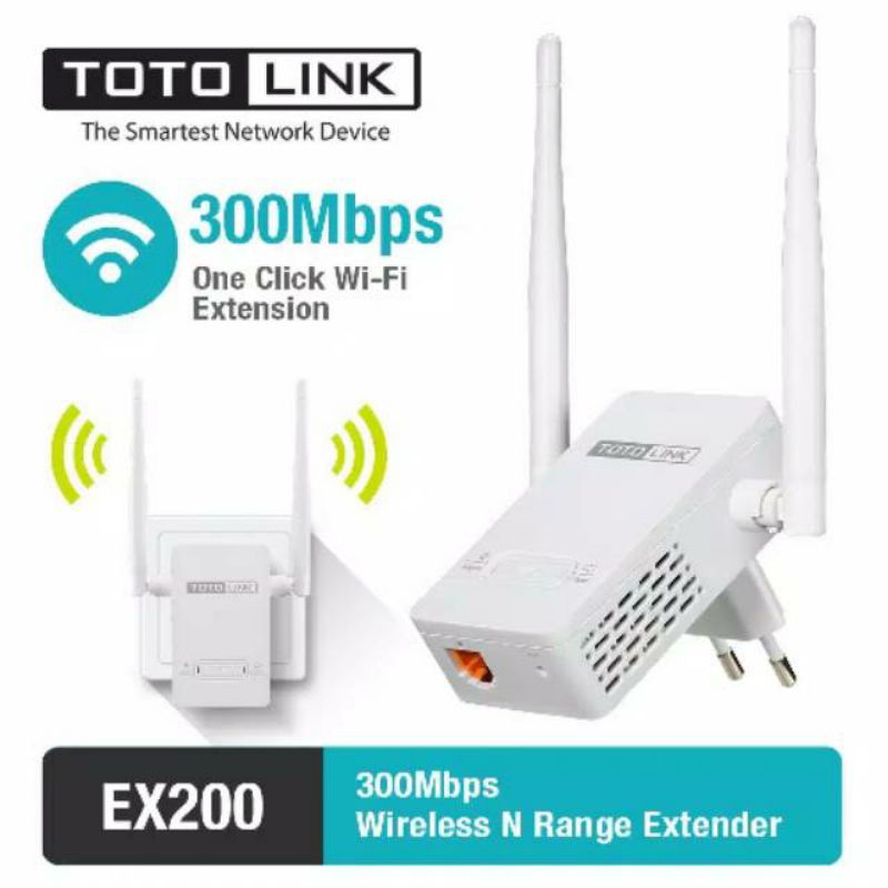 Totolink EX200 Range Extender Repeater 300Mbps Wireless