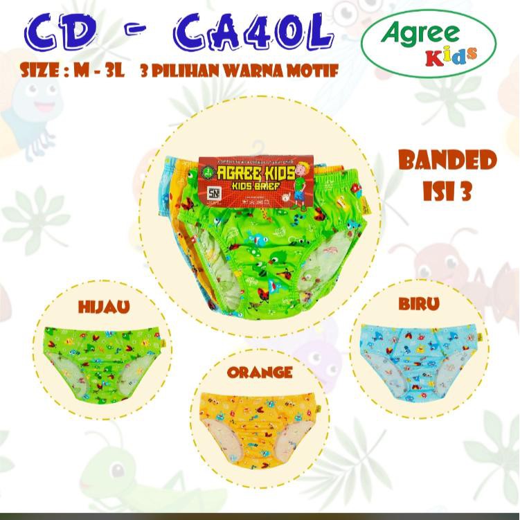 3 PCS Agree Celana Dalam Anak Cowok Banded Agree Motif Art Agree Banded