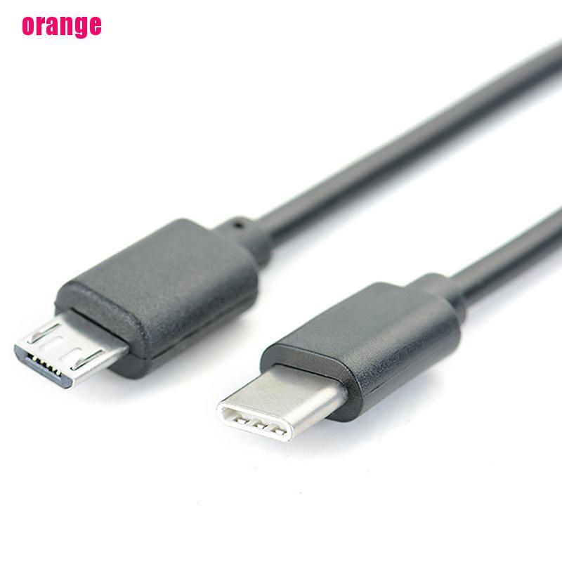 (Happy) Kabel Data / Charger Otg Usb Tipe C Male Ke Micro Usb Male