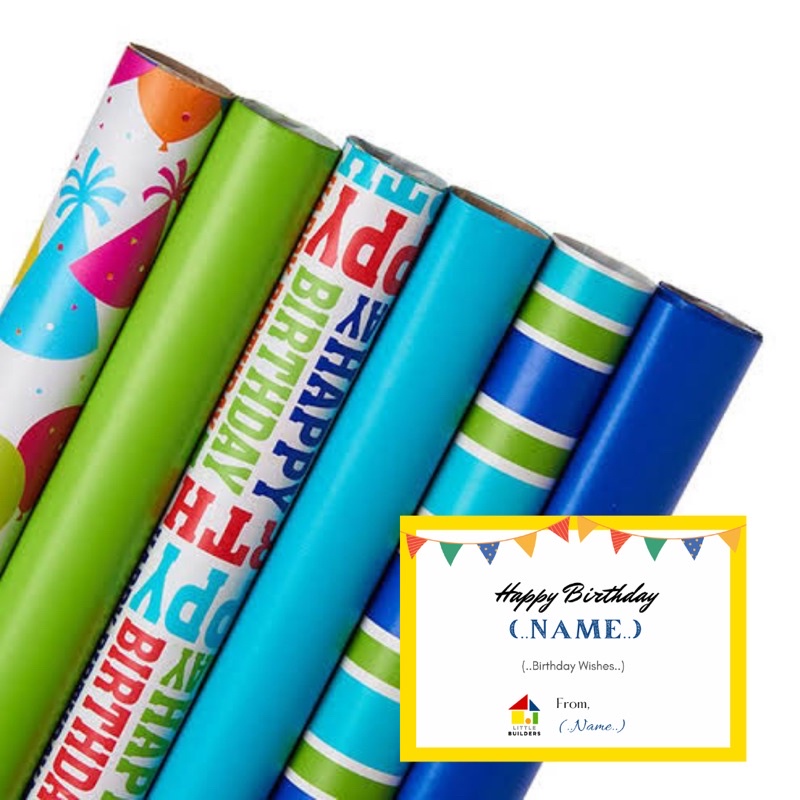 

Birthday Card and Wrapping Paper / Kertas Kado dan Kartu Ucapan