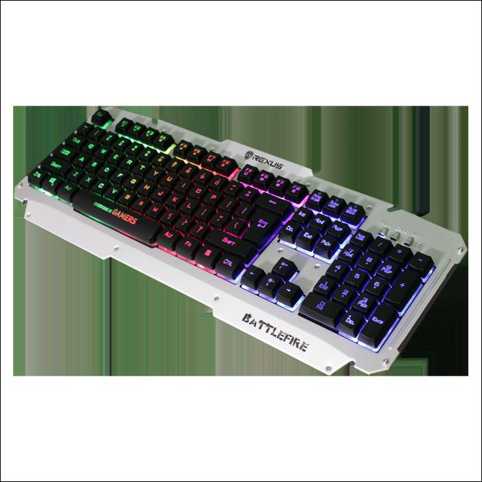 KEYBOARD GAMING REXUS K9D SILVER SEMI MECHANICAL 19 KEYS ANTI GHOST