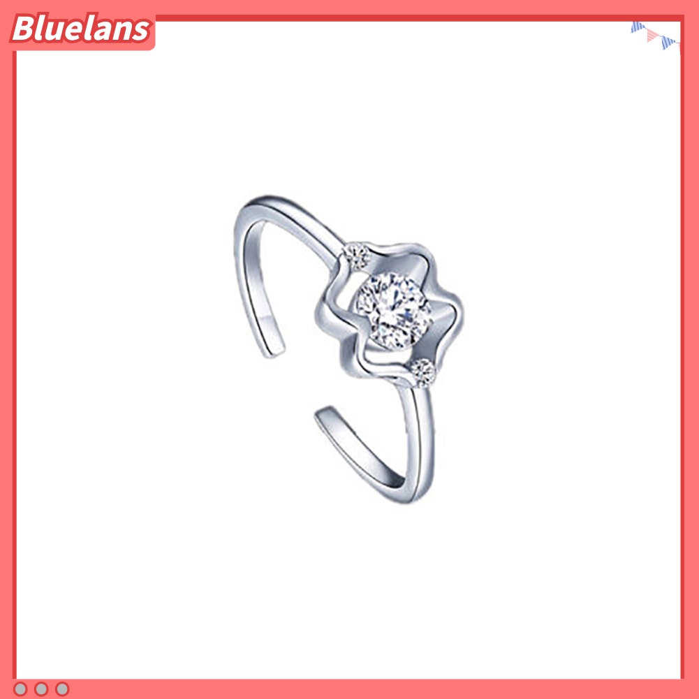 Bluelans Men Women Silver Plated Constellations Adjustable Opening Ring Birthday Gift