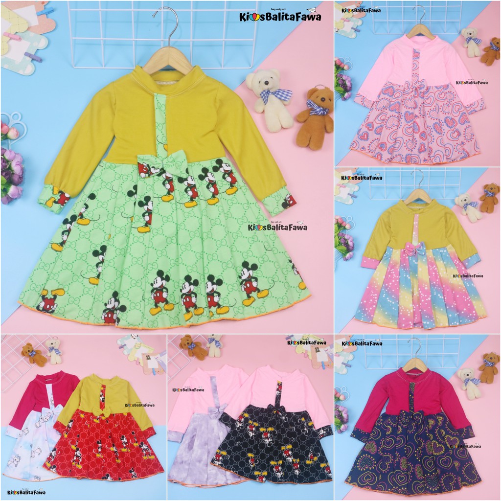 Gamis Bayi Annisa uk 3-18 Bulan /  Dres Panjang Baby Perempuan Murah Kado Baju Muslim Cewek Pakaian