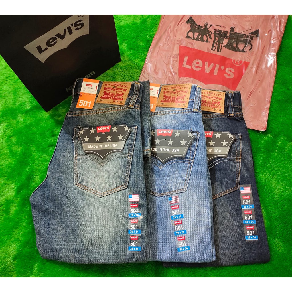 Celana Jeans Pria/Celana Panjang Jeans Pria Premium/Levis 501|| Levis 501 Made In USA Size 27-38