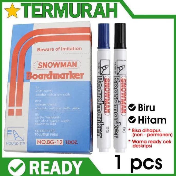 

Spidol Whiteboard Snowman BG-12 Marker {TERMURAH Kode 291