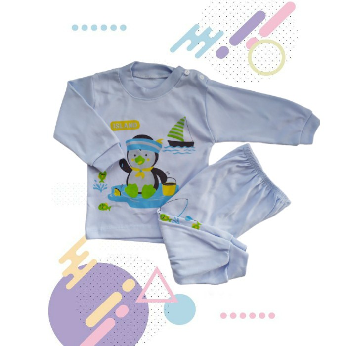 Setelan Baju Bayi Model Kancing Pundak