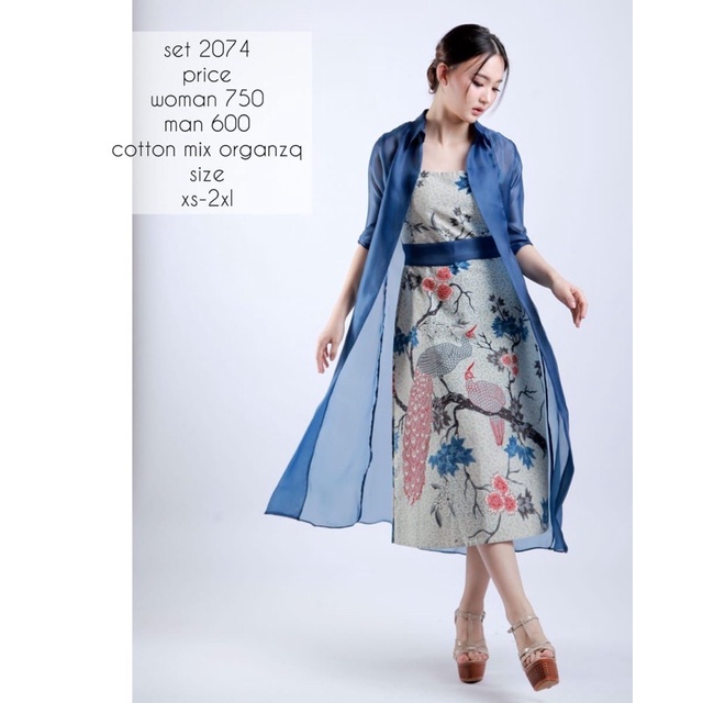 Issabeau Blue Batik Dress