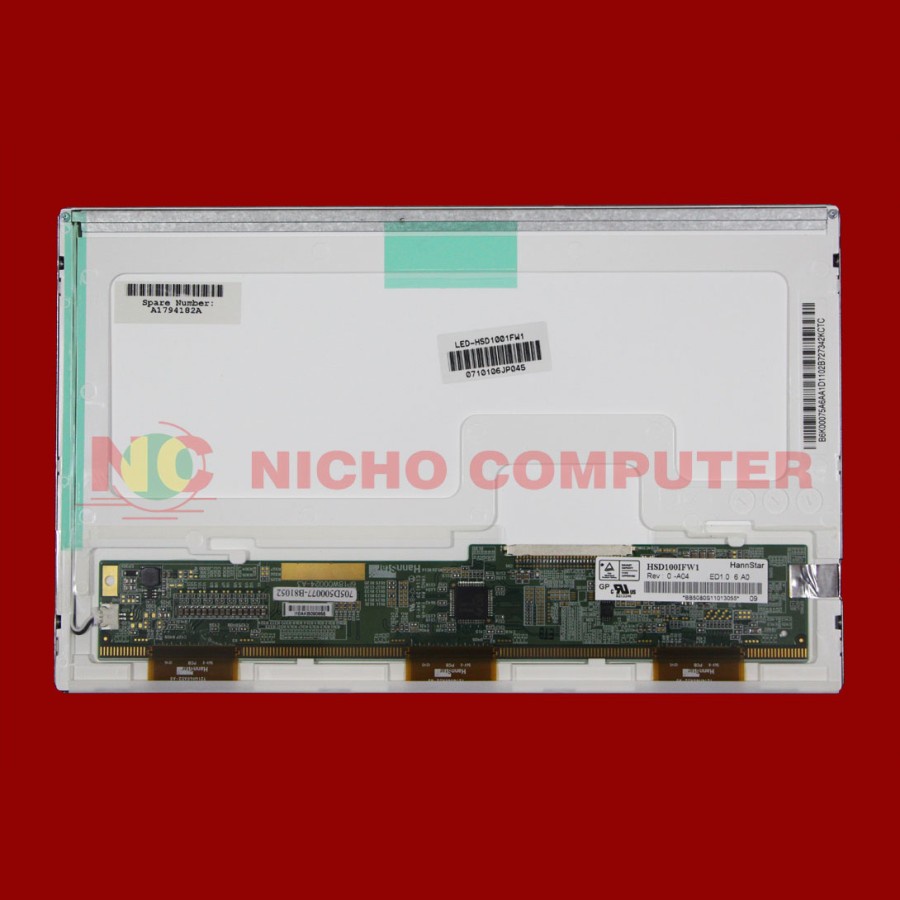 LED 10.1 WIDE CSV PIN 30 (Hannstar HSD100IFW1 Rev 0-A04) (0710106)