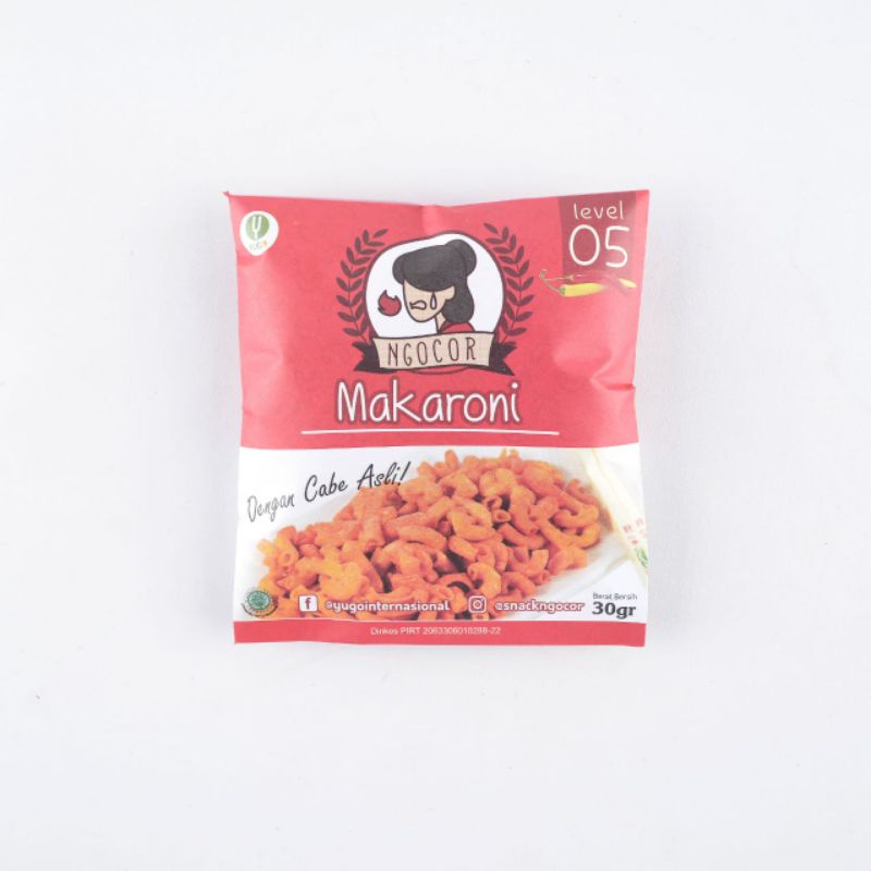 

makaroni ngocor pedas level 5 / pack isi 10