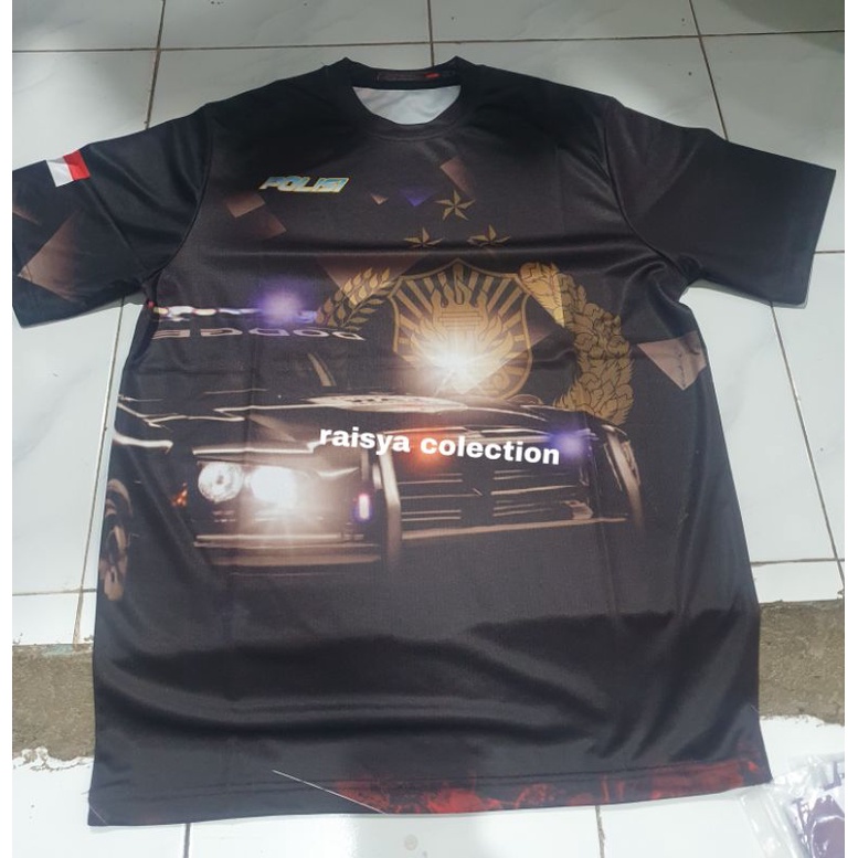 kaos polisi bahan jersey / kaos polri sablon / kaos polisi premium